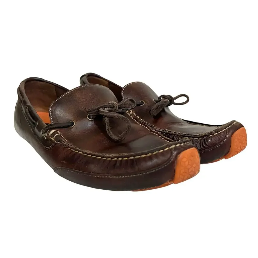 Cole Haan Driving Moc Mens Size 10.5 M Brown Leather Comfort Preppy Casual
